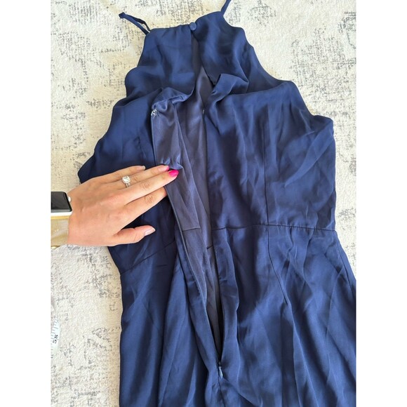 Lulus Dreamy Date Night Navy Blue Sleeveless Midi Dress Size Large Wedding Guest - Picture 8 of 10